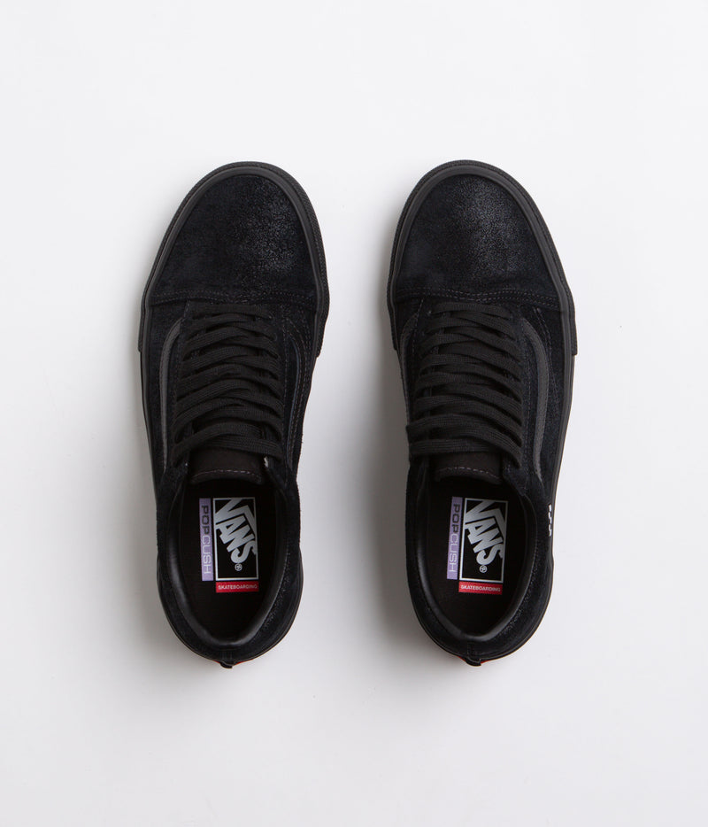 Vans Skate Old Skool Shoes in Metallic Black and Smoke