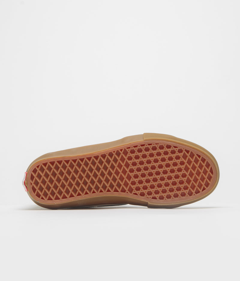 Vans Skate Sk8-Hi Shoes in Marshmallow and Blue / Gum