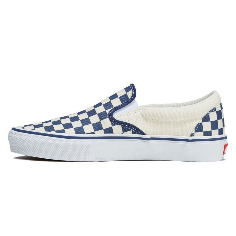 Vans Skate Slip-On Shoes - Blue Checkerboard