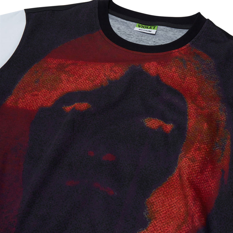 Violet Dead Ringer T-Shirt - Black