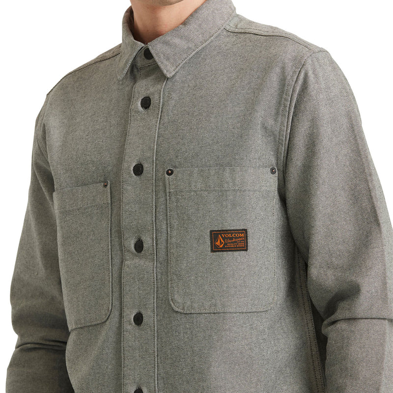Volcom Levelstone Long Sleeve Shirt - Antique Black