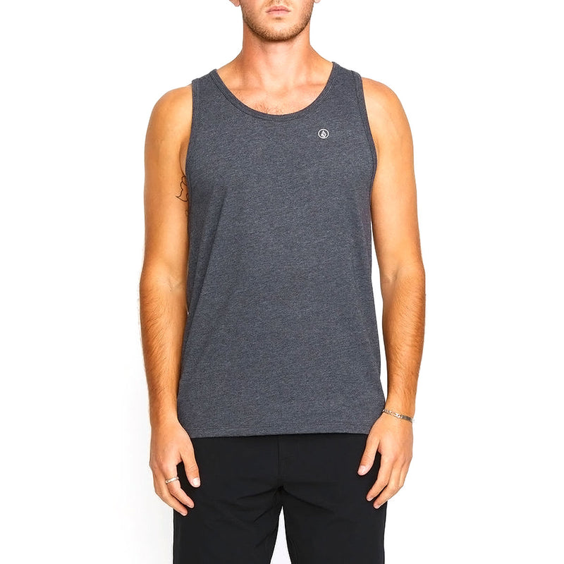 Volcom Solid Heather Tank Top - Dark Black Heather