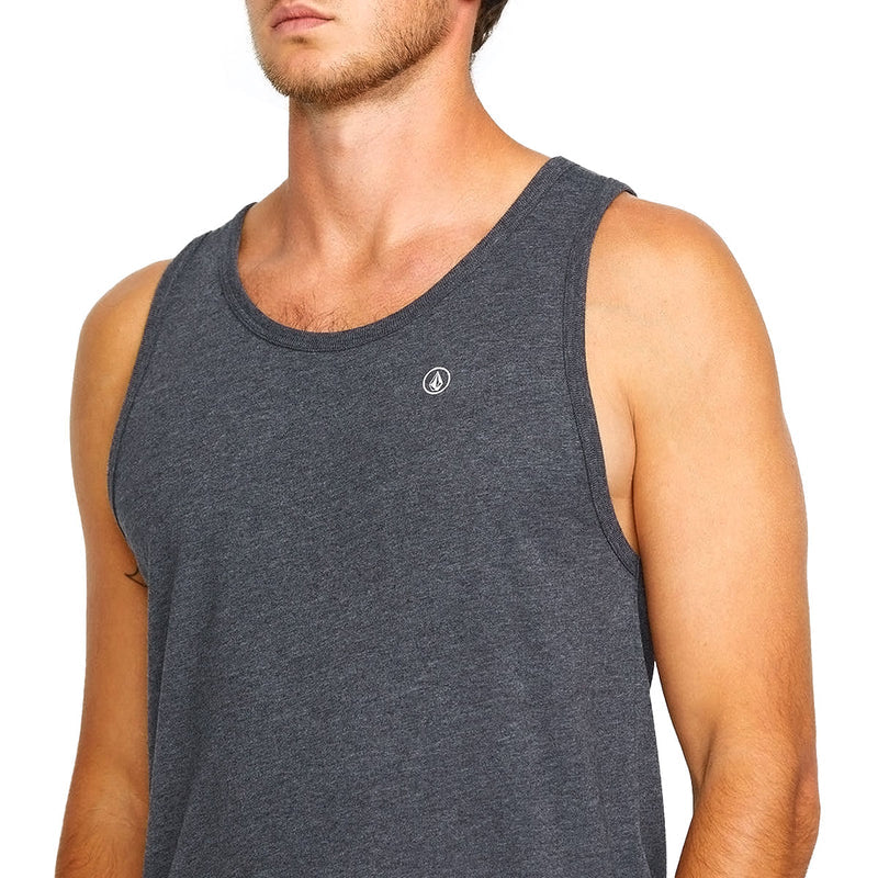 Volcom Solid Heather Tank Top - Dark Black Heather