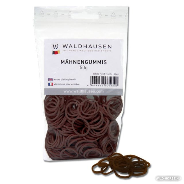Waldhausen Mane Plaiting Bands- Brown