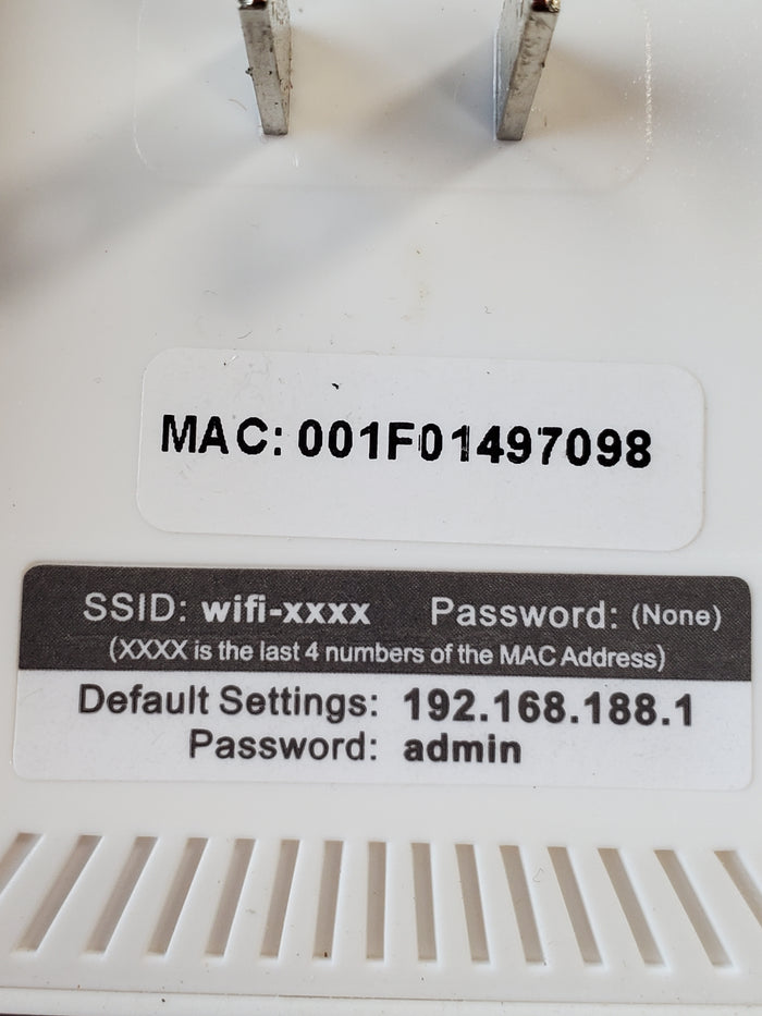 Wi-Fi Range Extender POWERS ON/NO FURTHER TESTING