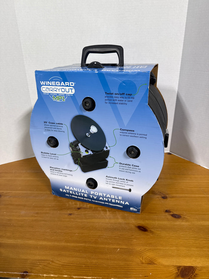 Winegard Carryout GM-MP1 Portable Dish Antenna For RV Motorhome Camping - In Package