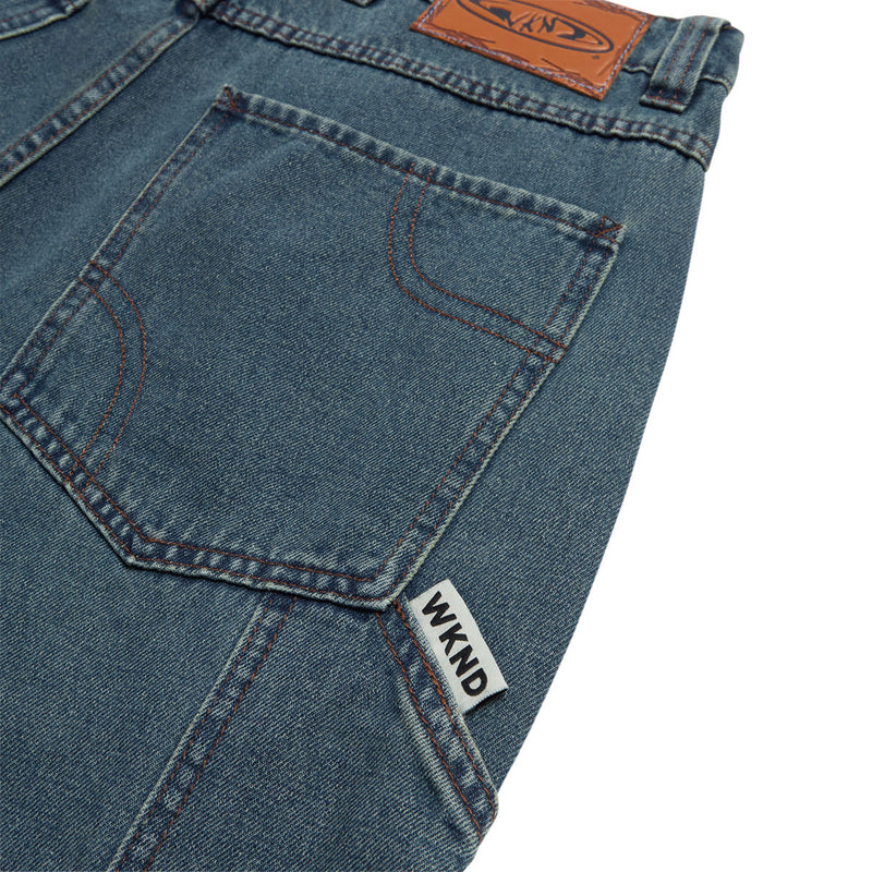 WKND Damn Near Carpenter Shorts - Washed Medium Blue