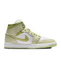 Women's Air Jordan 1 Mid Olive Aura/Sail-Lawn (BQ6472 302)
