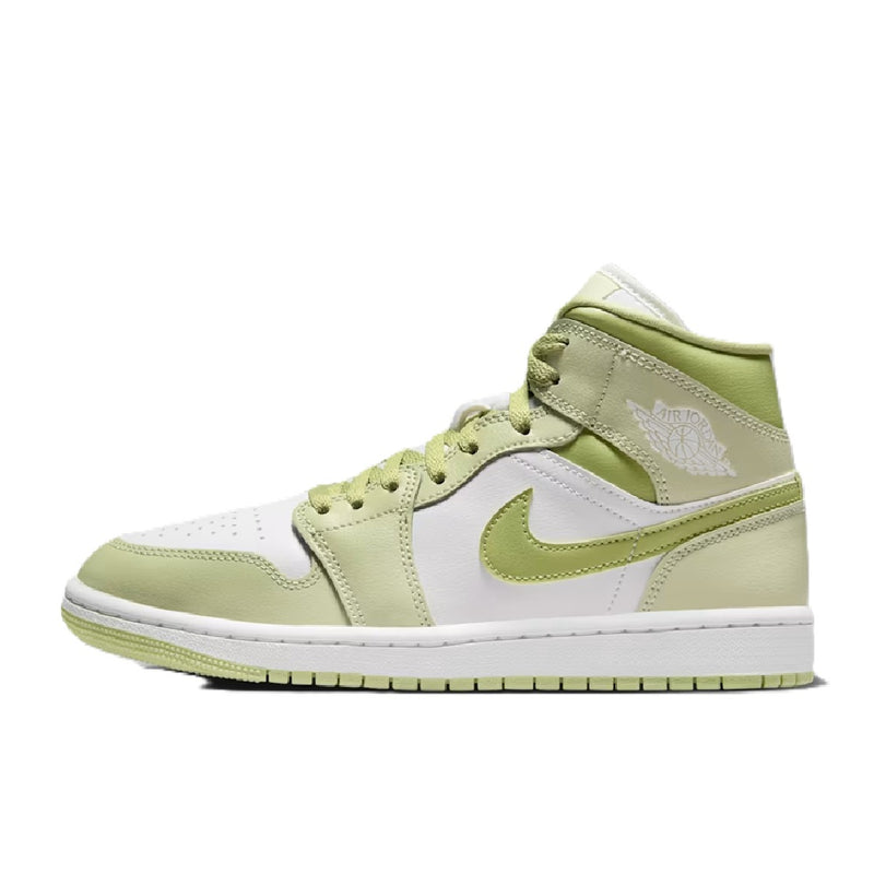Women's Air Jordan 1 Mid Olive Aura/Sail-Lawn (BQ6472 302)