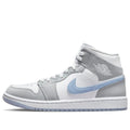 Women's Air Jordan 1 Mid White/Aluminum-Wolf Grey (BQ6472 105)
