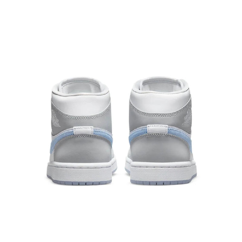 Women's Air Jordan 1 Mid White/Aluminum-Wolf Grey (BQ6472 105)