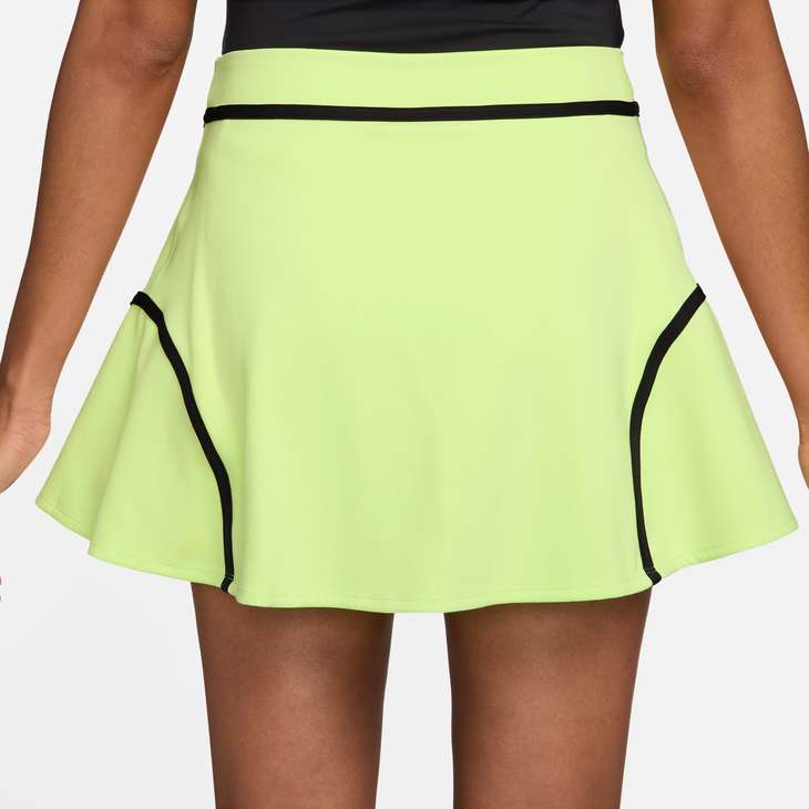 Women's Court Advantage Dri-FIT High-Waisted Tennis Skirt in Lt Lemon Twist/Black