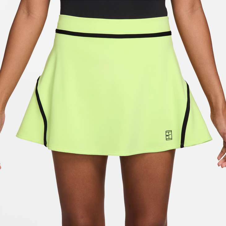 Women's Court Advantage Dri-FIT High-Waisted Tennis Skirt in Lt Lemon Twist/Black