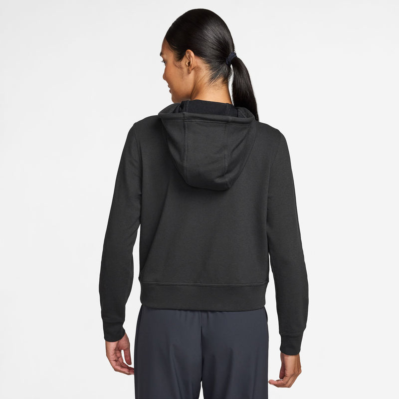 Women's Dri-FIT One Full-Zip French Terry Hoodie in Black/White