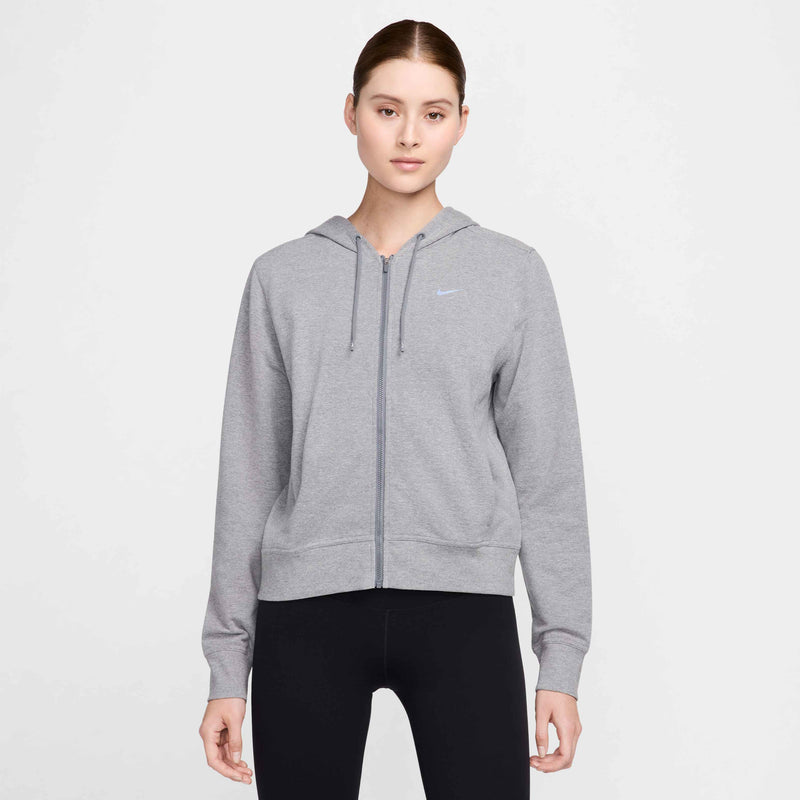 Women's Dri-FIT One Full-Zip French Terry Hoodie in Carbon Heather
