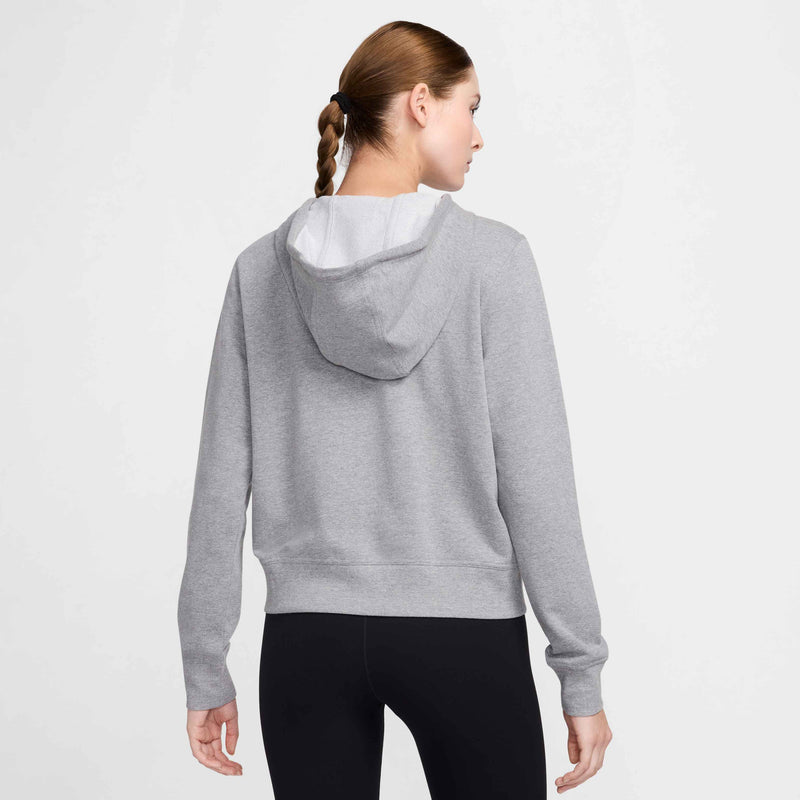 Women's Dri-FIT One Full-Zip French Terry Hoodie in Carbon Heather