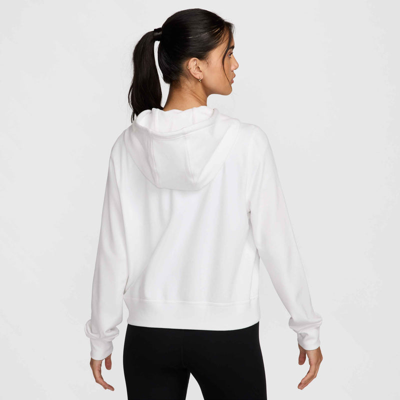 Women's Dri-FIT One Full-Zip French Terry Hoodie in White/Black