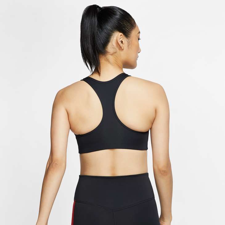 Women's Dri-FIT Swoosh Medium-Support 1-Piece Pad Sports Bra in Black/White