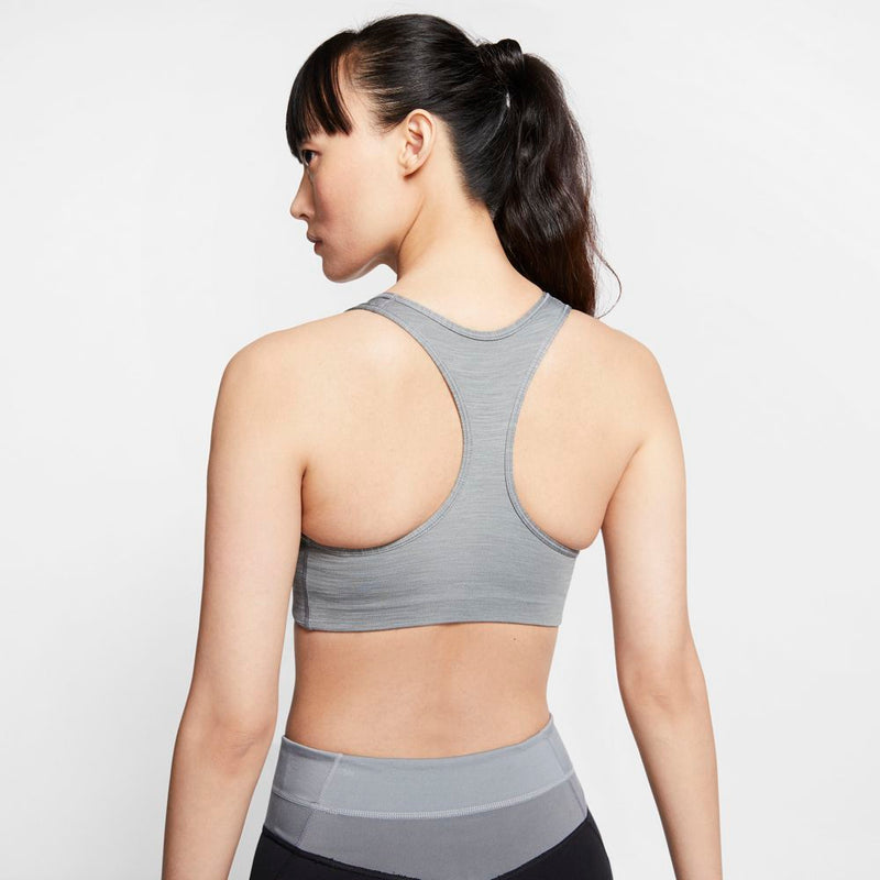 Women's Dri-FIT Swoosh Medium-Support 1-Piece Pad Sports Bra in Smoke Grey/Htr/Black