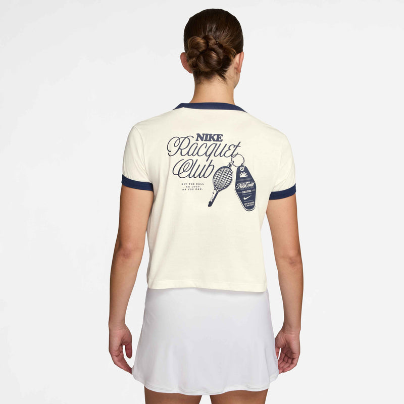 Women's Heritage Short-Sleeve Tennis T-Shirt in Sail/Midnight Navy