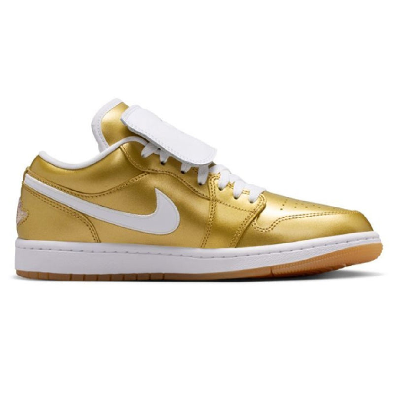 Women's Jordan 1 Low Gold/Gold-White-Gum Yellow (IR2304 703)