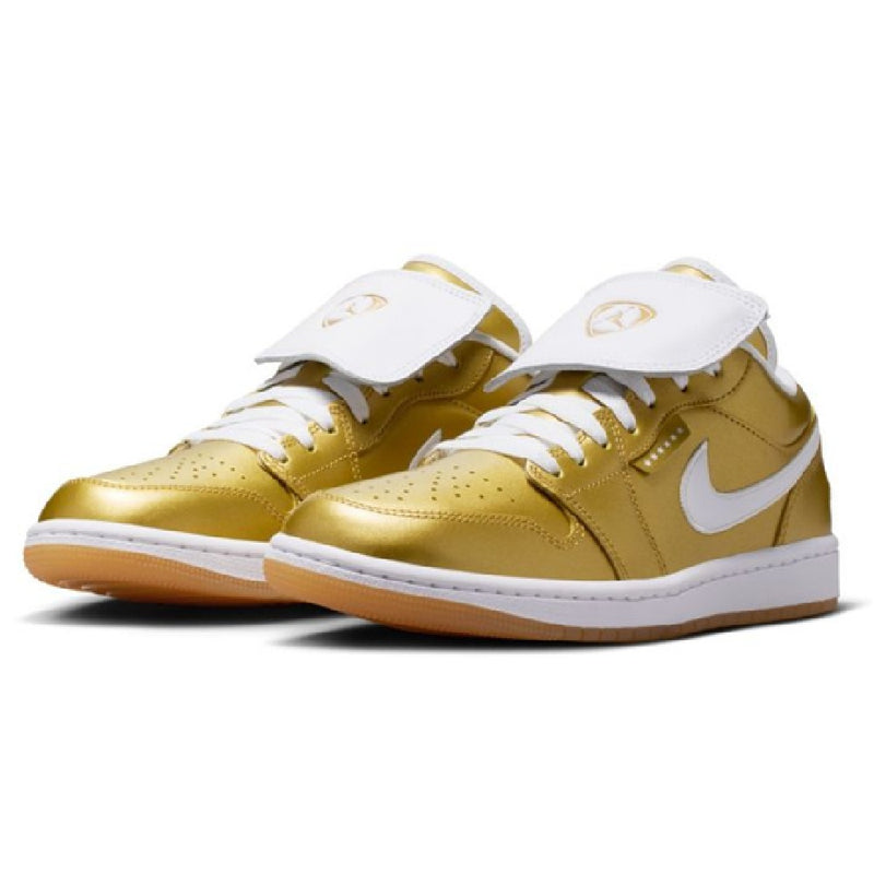 Women's Jordan 1 Low Gold/Gold-White-Gum Yellow (IR2304 703)