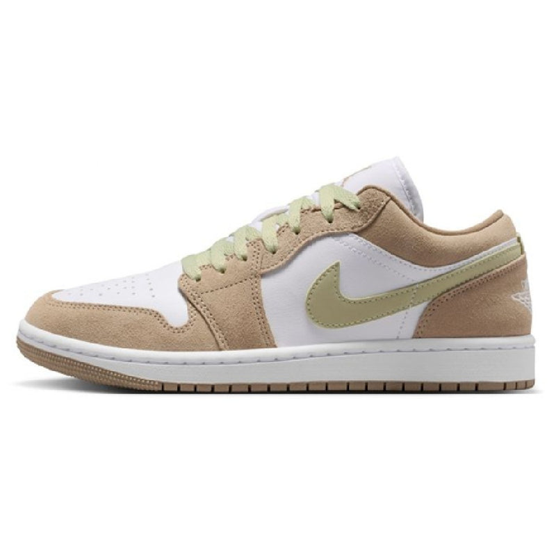 Women's Jordan 1 Low Khaki/White-Olive Aura-Sail (DC0774 204)