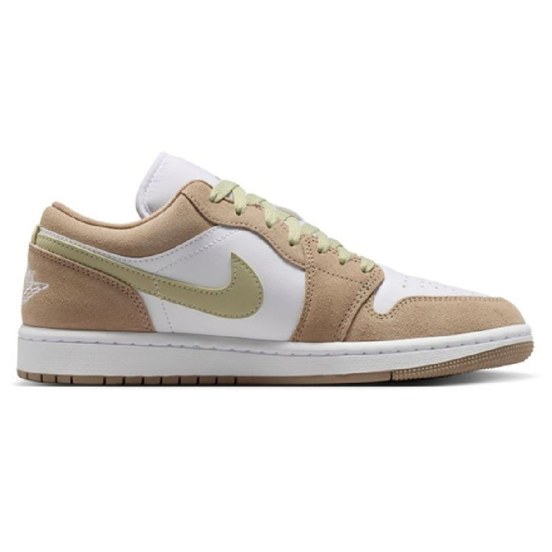 Women's Jordan 1 Low Khaki/White-Olive Aura-Sail (DC0774 204)