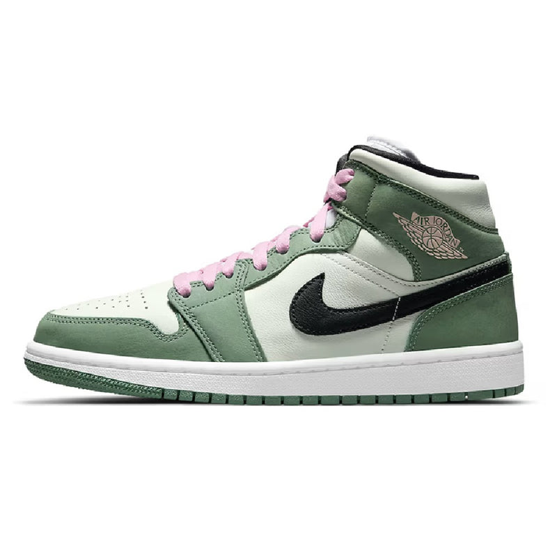 Women's Jordan 1 Mid SE Dutch Green/Black-Barely Green (CZ0774 300)