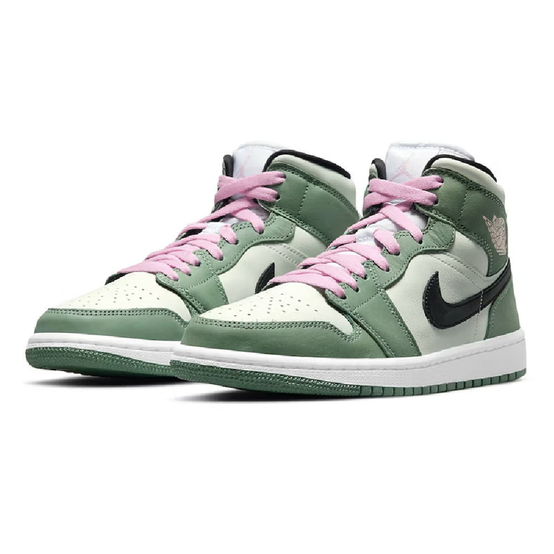 Women's Jordan 1 Mid SE Dutch Green/Black-Barely Green (CZ0774 300)