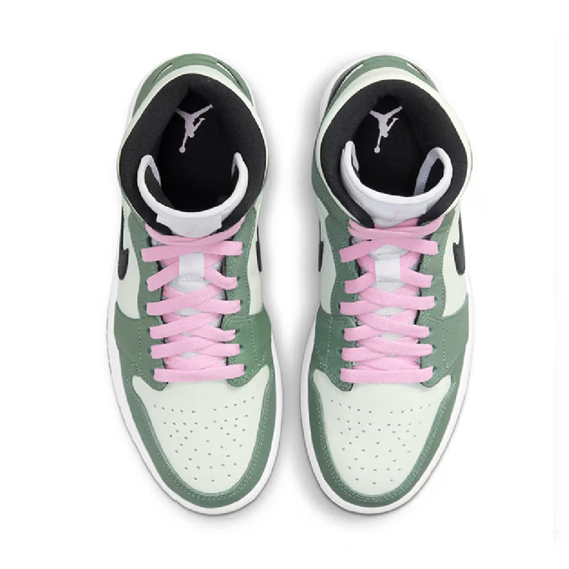 Women's Jordan 1 Mid SE Dutch Green/Black-Barely Green (CZ0774 300)