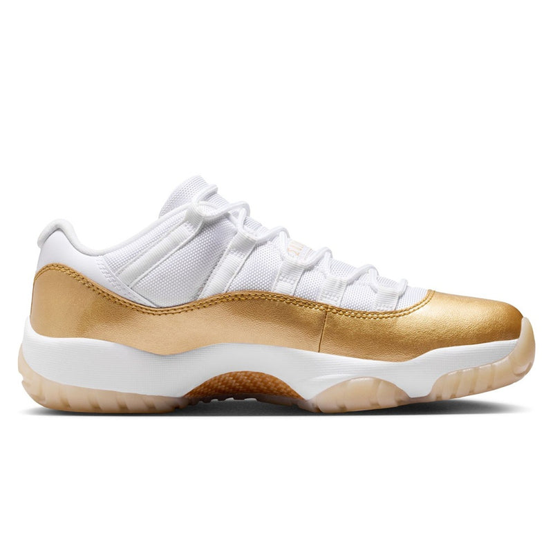 Women's Jordan 11 Retro Low White/Metallic Gold-Team Gold (AH7860 102)