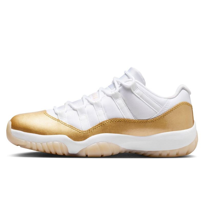 Women's Jordan 11 Retro Low White/Metallic Gold-Team Gold (AH7860 102)