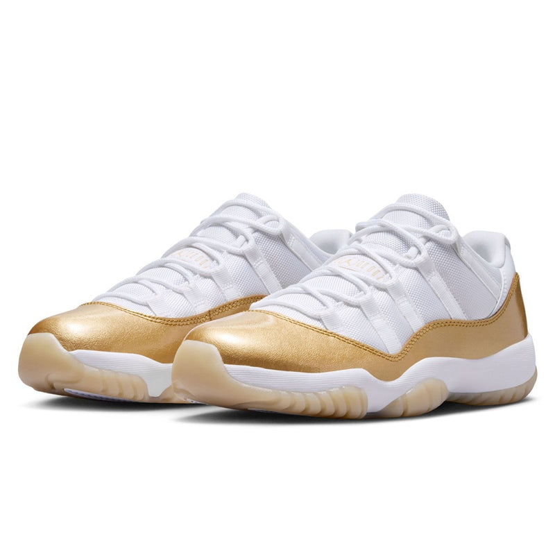 Women's Jordan 11 Retro Low White/Metallic Gold-Team Gold (AH7860 102)