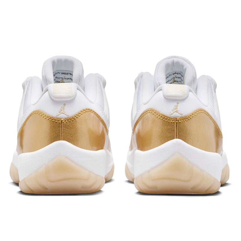 Women's Jordan 11 Retro Low White/Metallic Gold-Team Gold (AH7860 102)