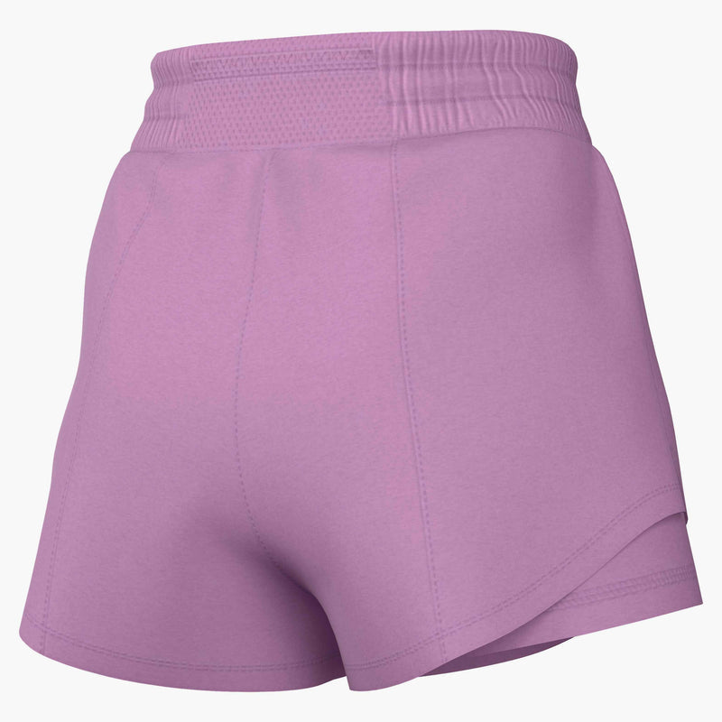 Women's One Dri-FIT High-Waisted 8cm 2-in-1 Shorts in Lt Magenta/White