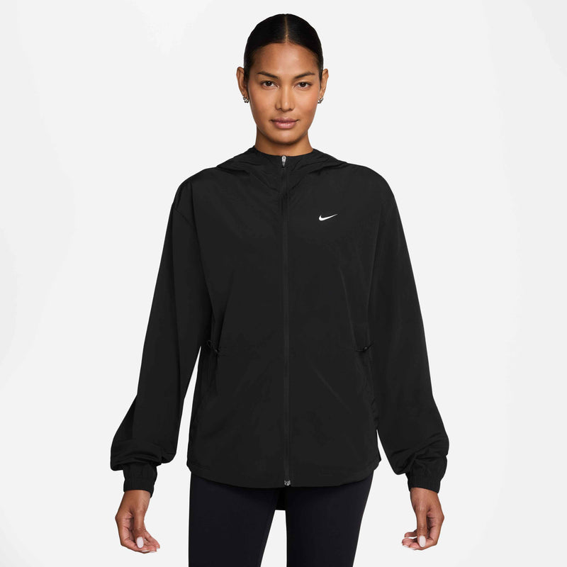 Women's One UV Hooded Training Jacket in Black/White