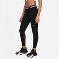 Women's Pro Mid-Rise Mesh-Panelled Leggings in Black/White