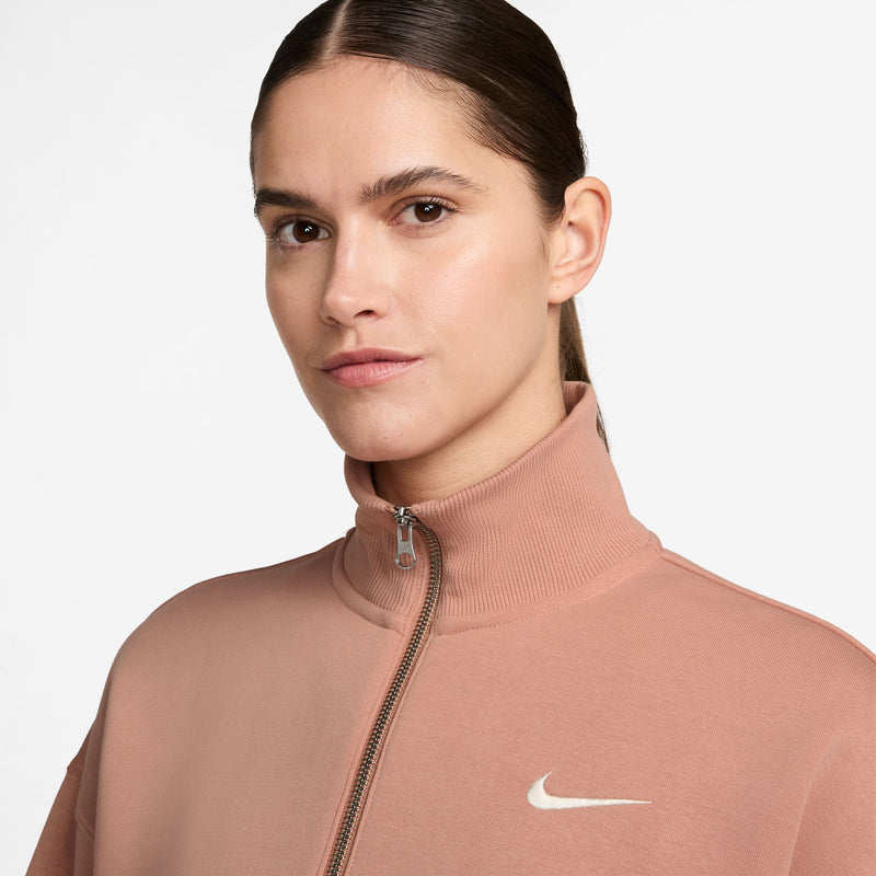 Women's Sportswear Phoenix Fleece Full-Zip Hoodie in Rose Gold/Sail