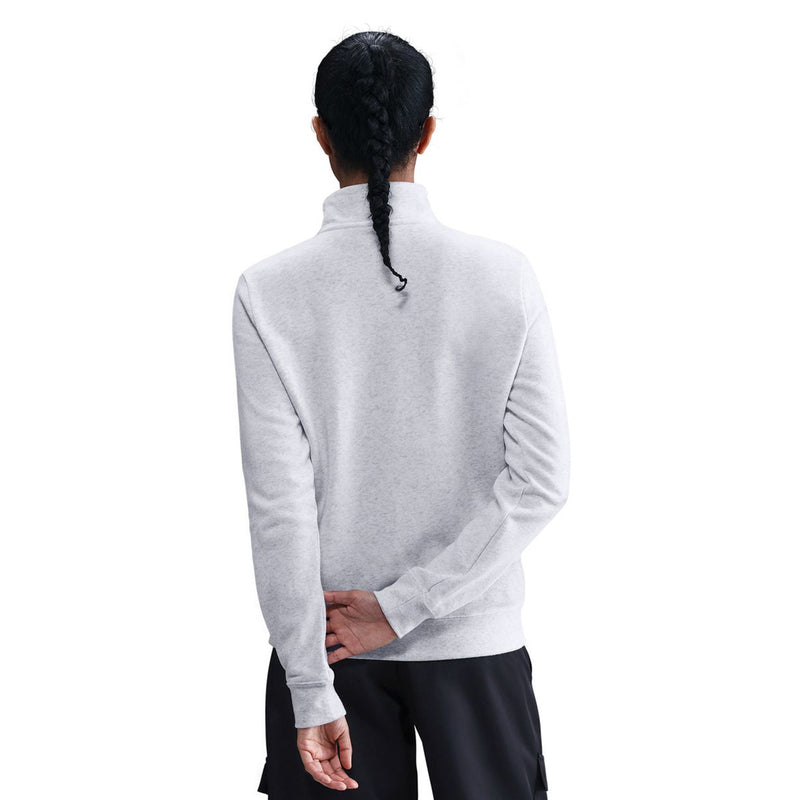 Women's Sportswear Phoenix Fleece Over-Oversized Pullover Hoodie in Birch Heather/Black