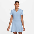 Women's Summer Victory Polo Dress in Hydrogen Blue/White