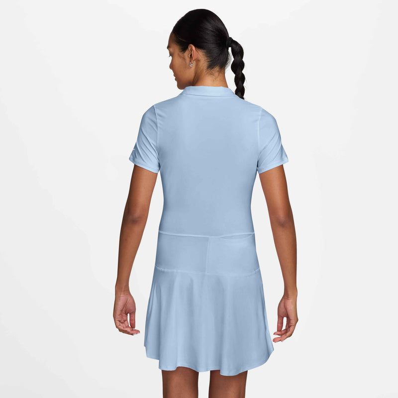 Women's Summer Victory Polo Dress in Hydrogen Blue/White