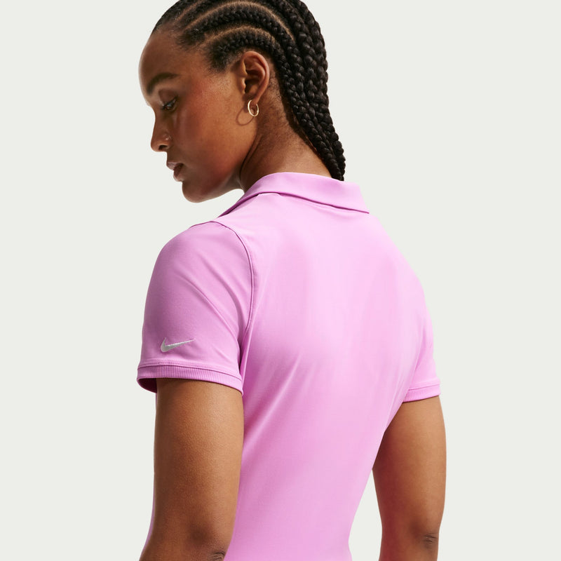 Women's Summer Victory Polo Dress in Lt Magenta/White