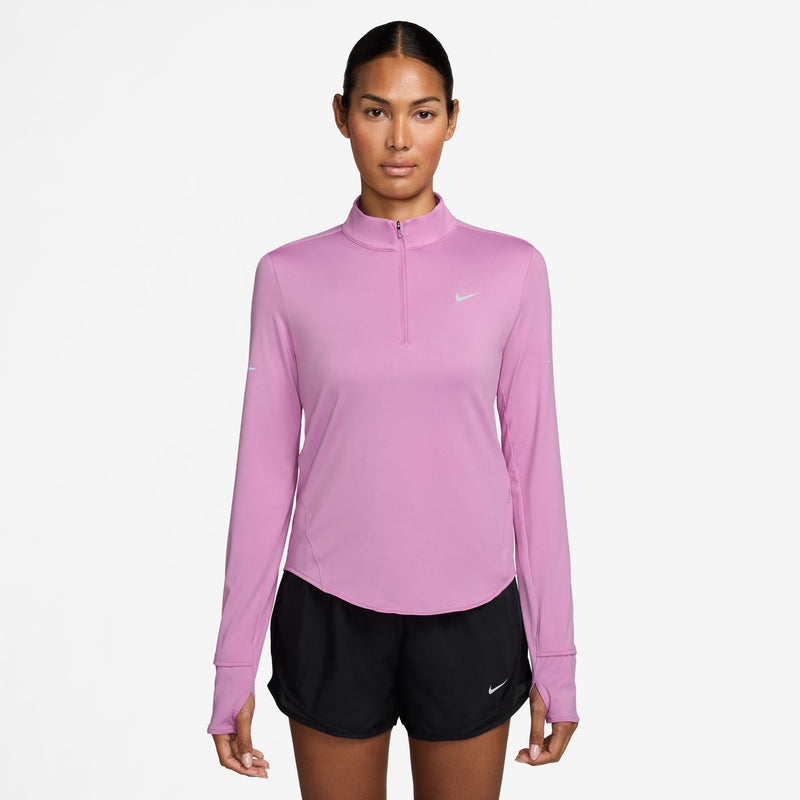 Women's Swift Dri-FIT UV 1/4-Zip Running Top in Lt Magenta/Reflective Silv