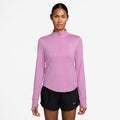 Women's Swift Dri-FIT UV 1/4-Zip Running Top in Lt Magenta/Reflective Silv