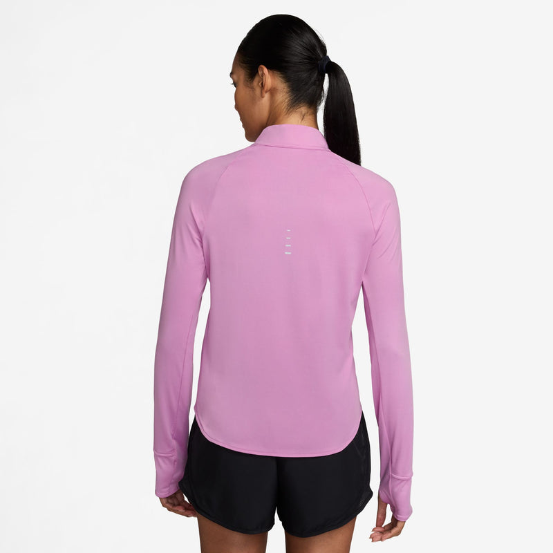 Women's Swift Dri-FIT UV 1/4-Zip Running Top in Lt Magenta/Reflective Silv