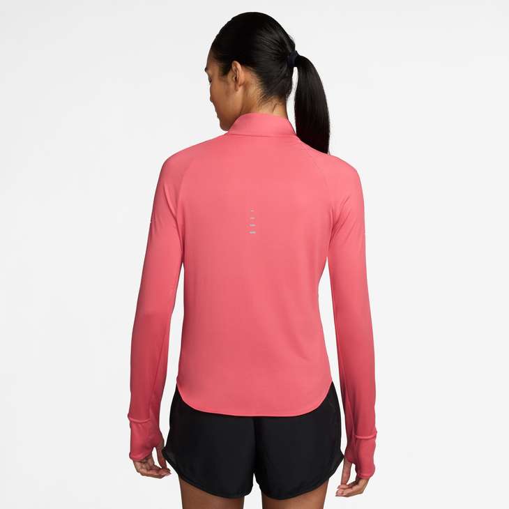 Women's Swift Dri-FIT UV 1/4-Zip Running Top in Sea Coral/Reflective Silv