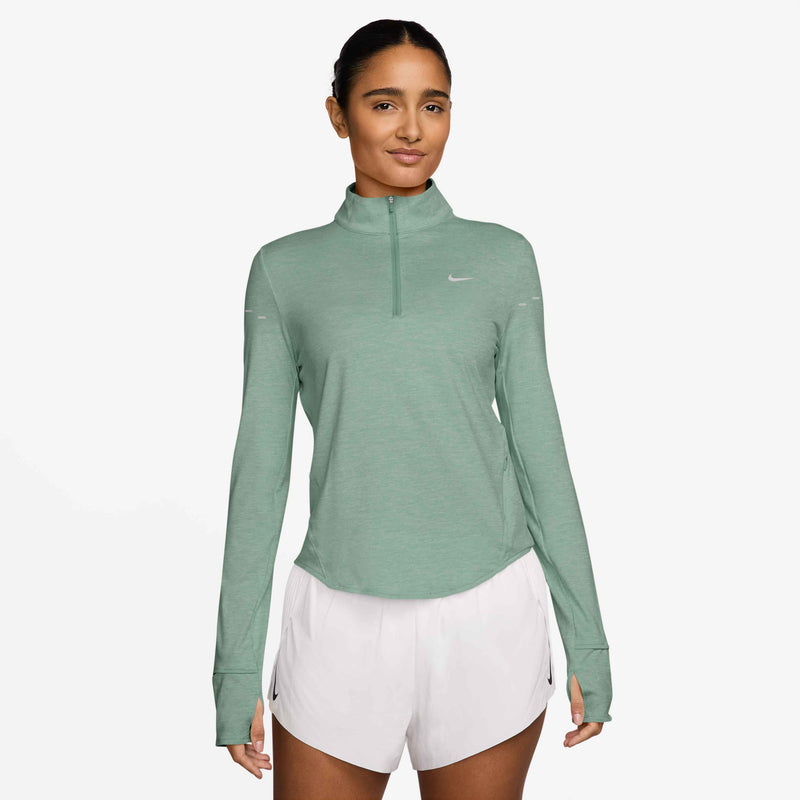 Women's Swift Dri-FIT UV 1/4-Zip Running Top in Steam/Reflective Silv