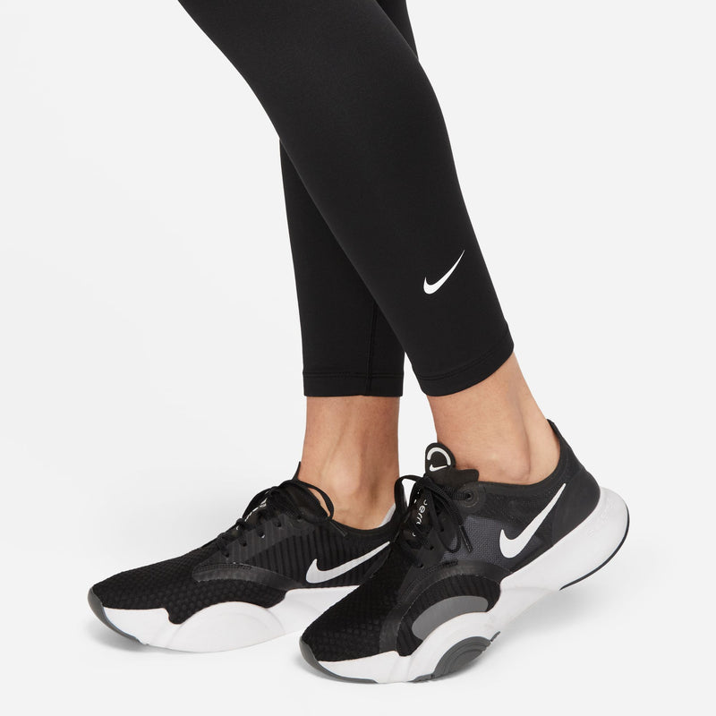 Women's Therma-FIT One High-Waisted 7/8 Leggings in Black/White