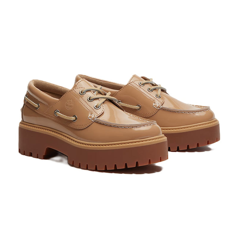 Women's Timberland Stone Street Platform Boat Shoe Beige (TB0A2GVF AKJ)